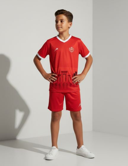 ست تیشرت و شلوارک فوتبال بچه گانه Majid Persepolis Fan Set 02 C